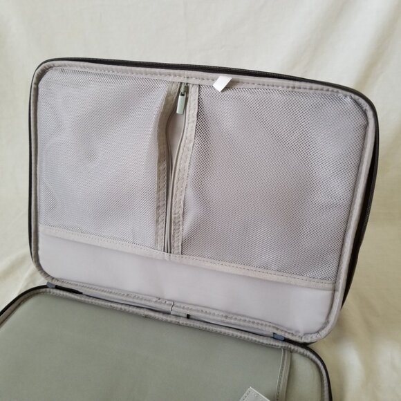 NEW! Faux Leather Laptop Computer Carrying Case w/Plush Pocket & Velcro Strap - Picture 12 of 15